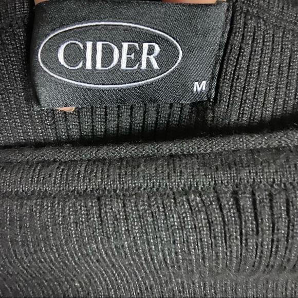 cider black long sleeves ribbed top Size M - Picture 3 of 7